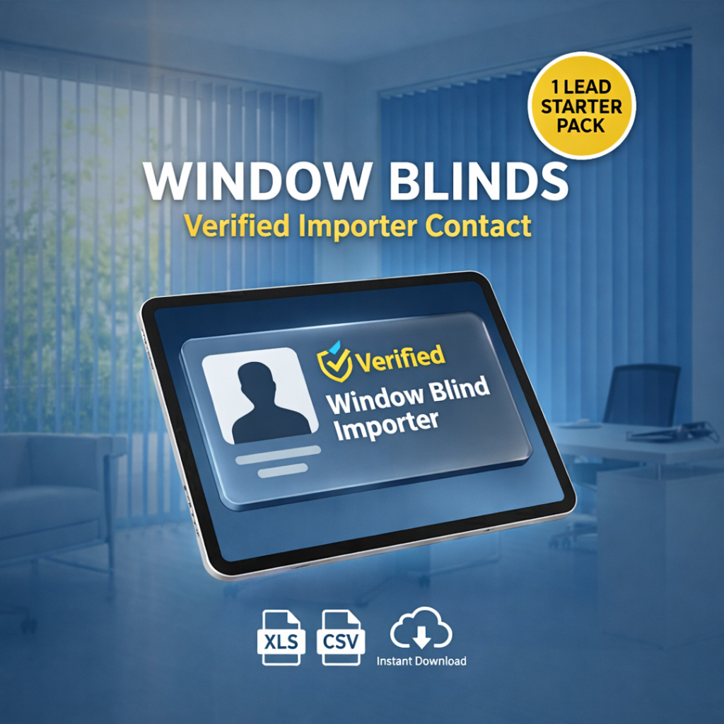 Verified Tanzanian Importer Contact Window Blinds (1 Lead Starter Pack)